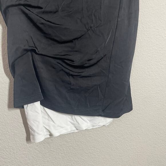 Monse Size 4 Double Layer Twisted Top Black White One Shoulder Crew Neck - Picture 5 of 8